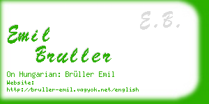 emil bruller business card
