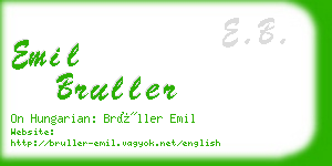 emil bruller business card